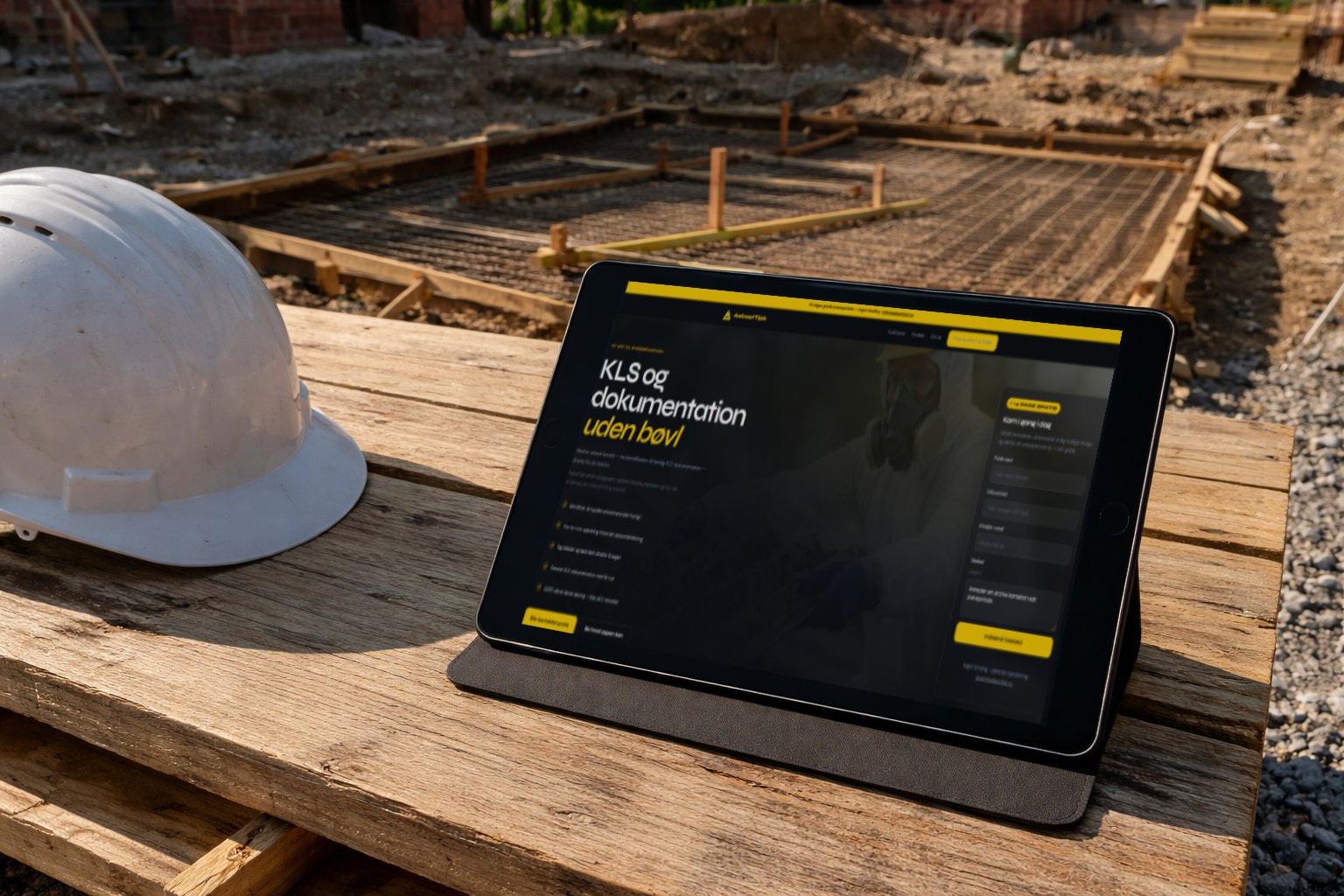 AsbestTjek app på byggeplads